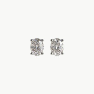 Diamond Elongated Cushion Solitaire Studs