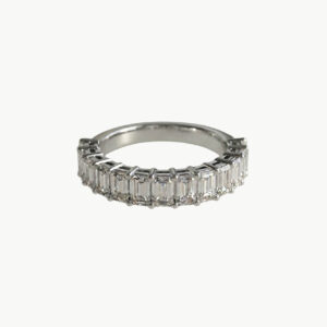 Diamond Emerald Partial Eternity Ring