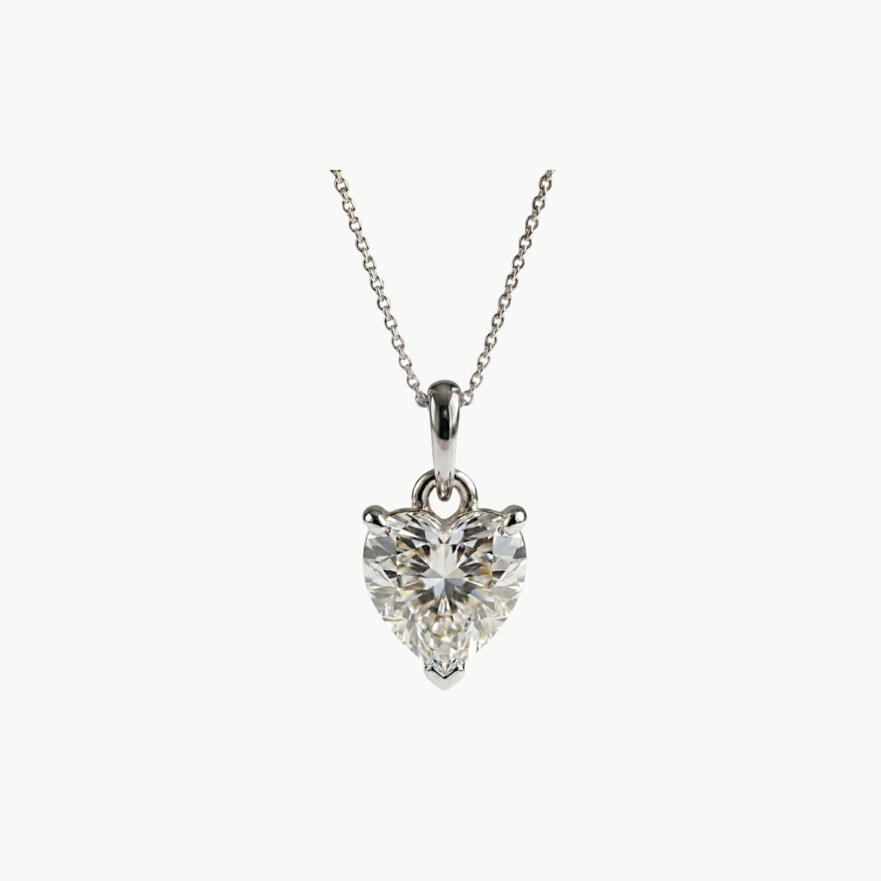 Diamond Heart Solitaire Pendant