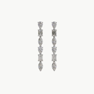 Diamond Mixed Shape Drop Earrings