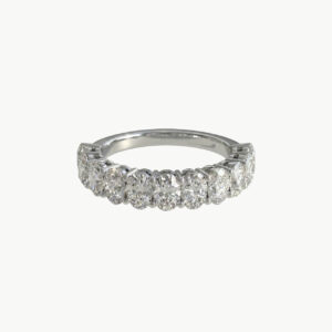Diamond Oval Partial Eternity Ring
