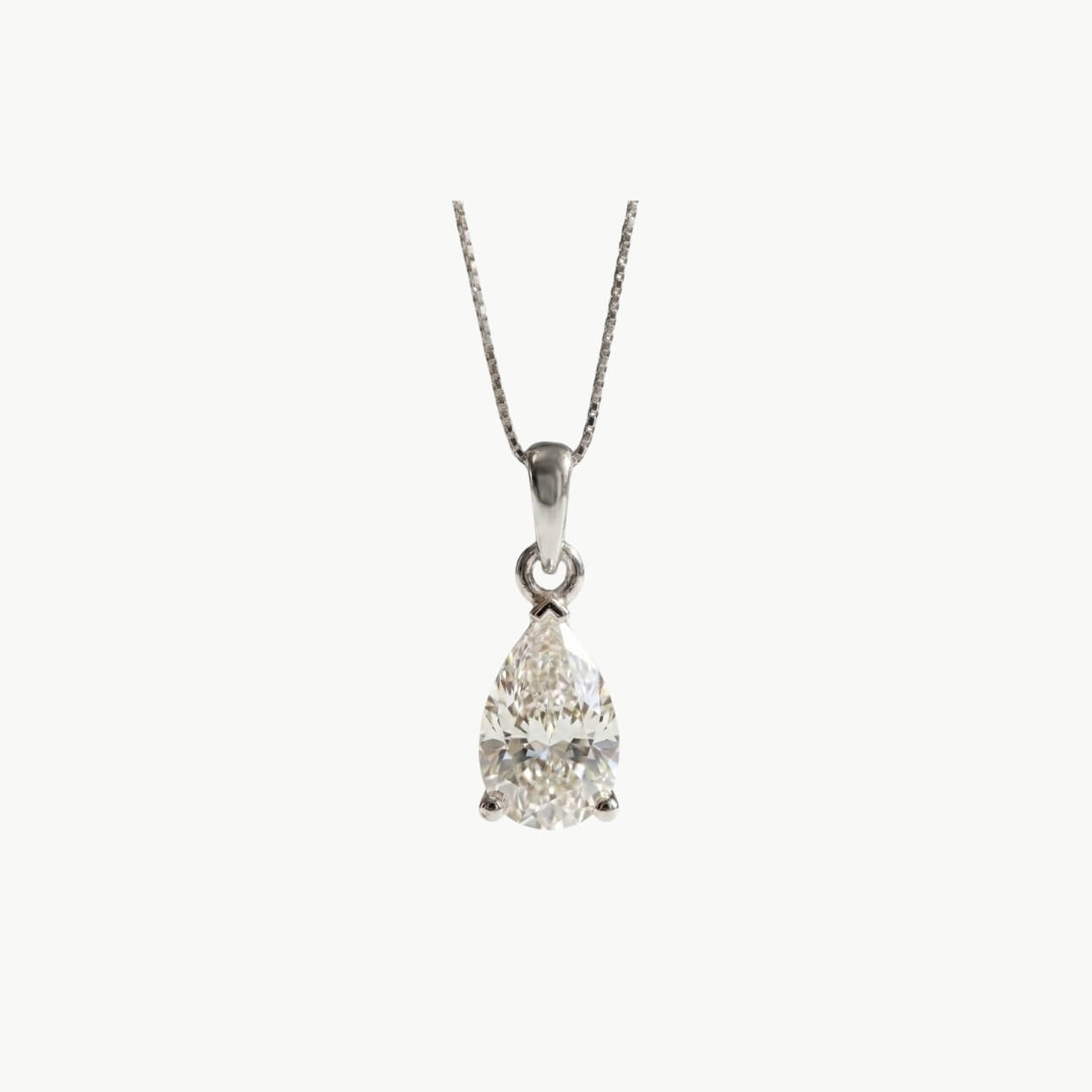 Diamond Pear Halo Pendant