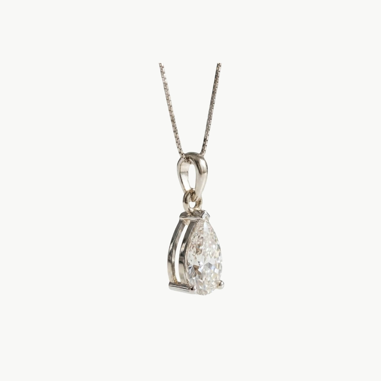 Diamond Pear Halo Pendant - Image 2