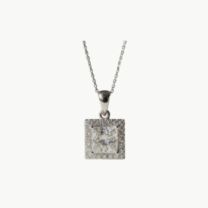 Diamond Princess Halo Pendant