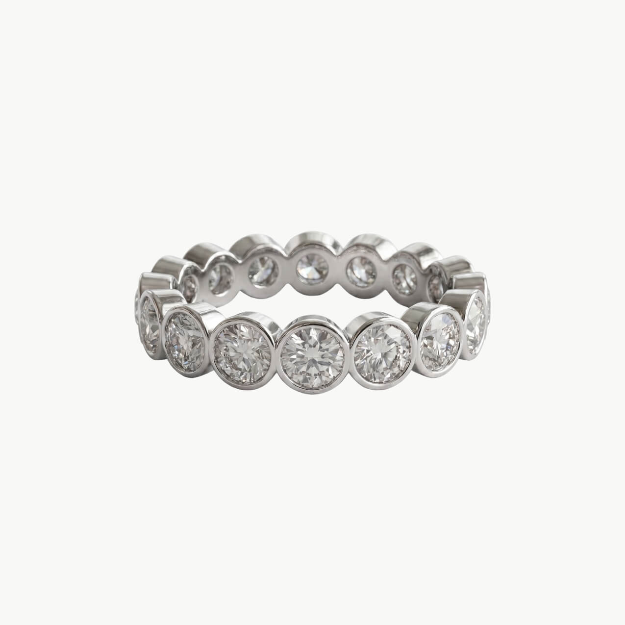 Diamond Round Bezel Eternity Ring