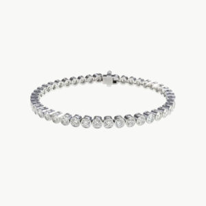 Diamond Round Bezel Tennis Bracelet