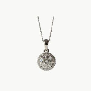 Diamond Round Halo Pendant