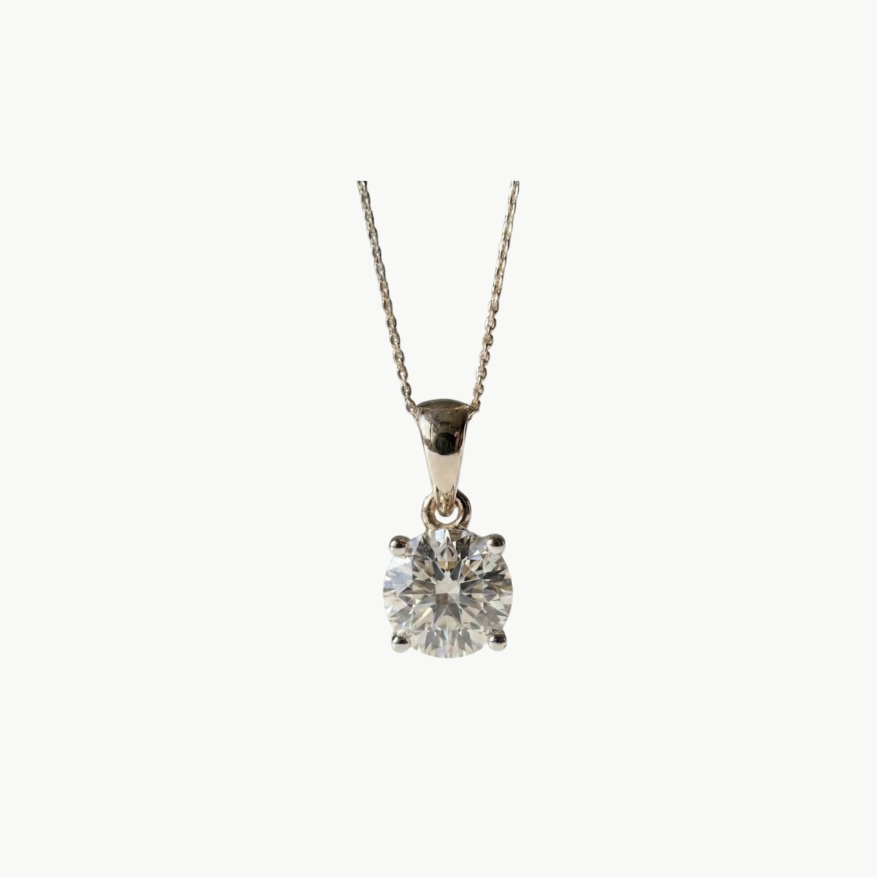 Diamond Round Solitaire Pendant