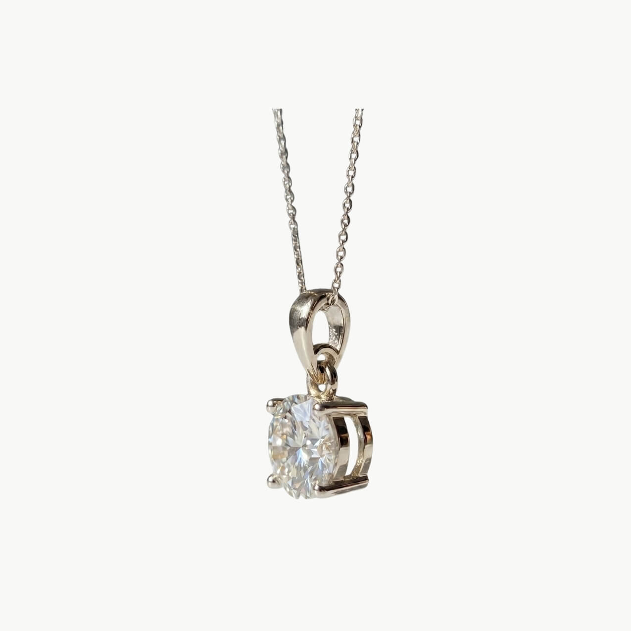 Diamond Round Solitaire Pendant - Image 2