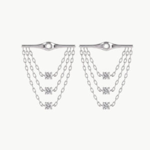 Diamond Drop Chains Earrings