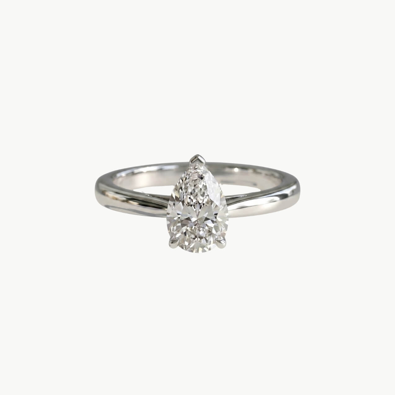 Diamond Princess Solitaire Engagement Ring - Yellow Gold
