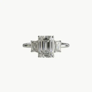 Diamond Emerald Trilogy Emerald Engagement Ring