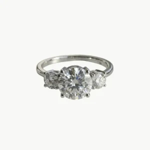 Diamond Round Trilogy Round Engagement Ring