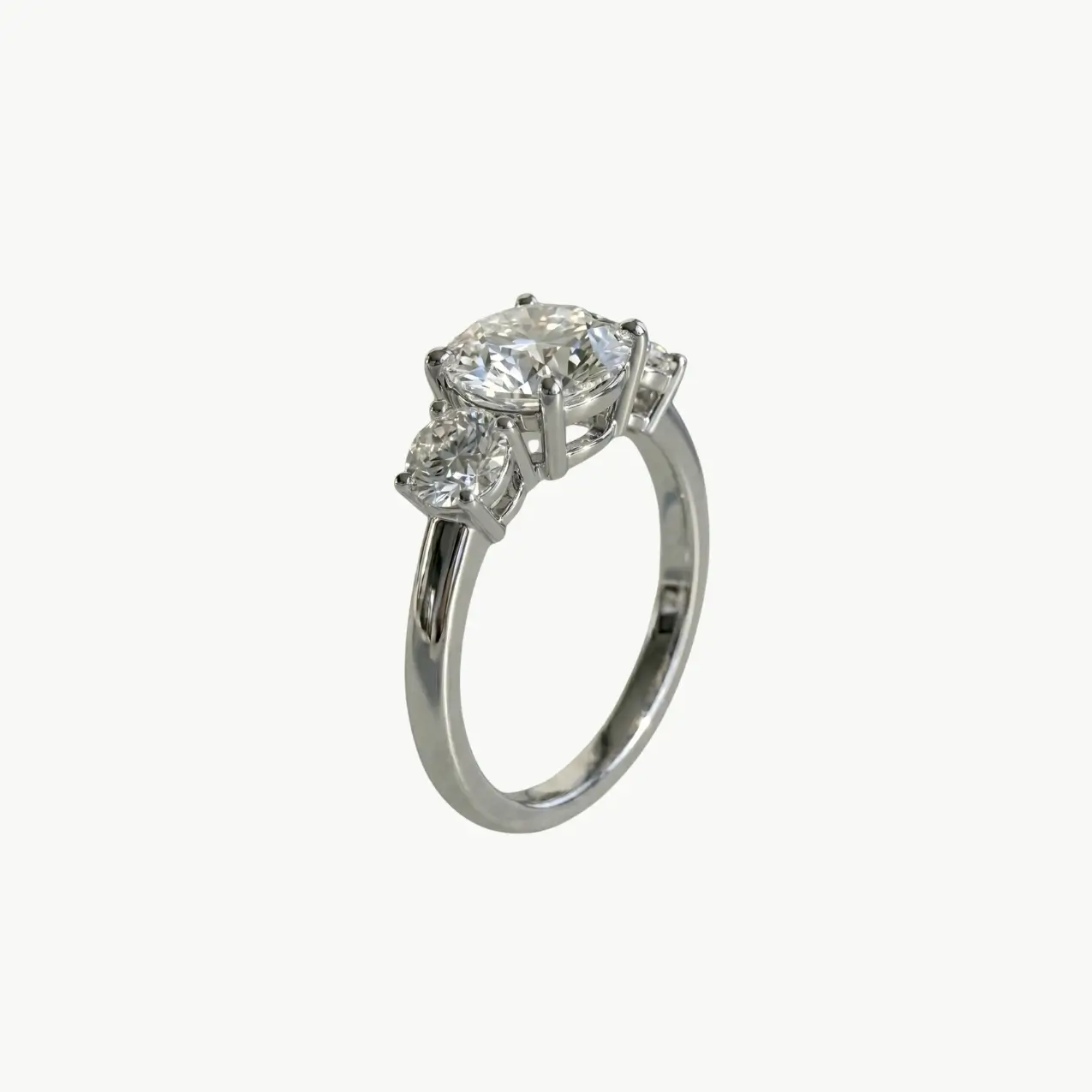 Diamond Round Trilogy Round Engagement Ring - Image 2