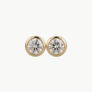 Diamond 0.6ct Round Bezel Studs